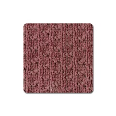 Knitted Wool Rose Square Magnet