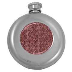 Knitted Wool Rose Round Hip Flask (5 Oz)