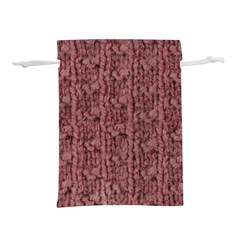 Knitted Wool Rose Lightweight Drawstring Pouch (m) by snowwhitegirl