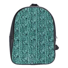 Knitted Wool Blue School Bag (large)