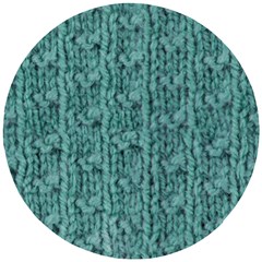 Knitted Wool Blue Wooden Puzzle Round by snowwhitegirl