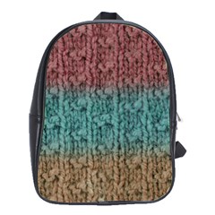 Knitted Wool Ombre 1 School Bag (large)