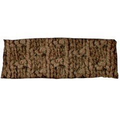 Knitted Wool Brown Body Pillow Case (dakimakura) by snowwhitegirl