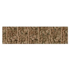 Knitted Wool Brown Satin Scarf (oblong)