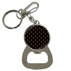 Peach Rose Black Bottle Opener Key Chain