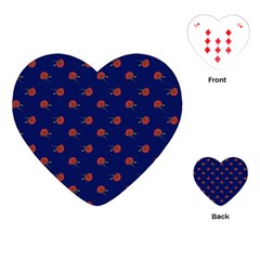 Red Rose Blue Playing Cards Single Design (heart)