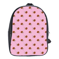 Peach Rose Pink School Bag (large)