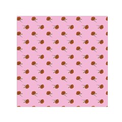 Peach Rose Pink Small Satin Scarf (square)