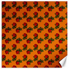 Red Roses Orange Canvas 20  x 20 