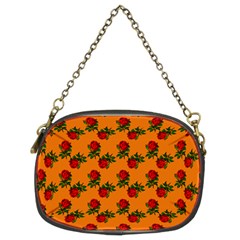 Red Roses Orange Chain Purse (Two Sides)