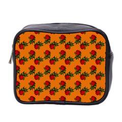 Red Roses Orange Mini Toiletries Bag (Two Sides)