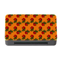 Red Roses Orange Memory Card Reader with CF