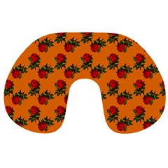 Red Roses Orange Travel Neck Pillow