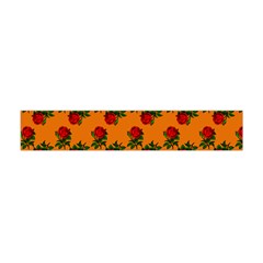 Red Roses Orange Flano Scarf (Mini)