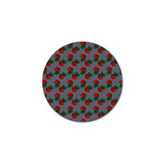 Red Roses Grey Golf Ball Marker (4 Pack)