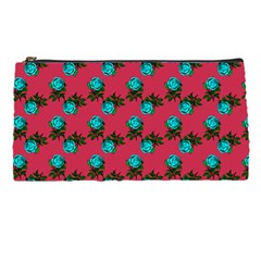 Blue Roses Pink Pencil Cases by snowwhitegirl