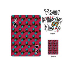 Blue Roses Pink Playing Cards 54 Designs (mini) by snowwhitegirl