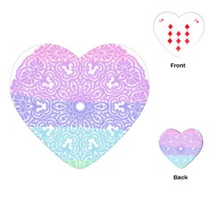 Vintage Pastel Mandala White Playing Cards Single Design (heart)