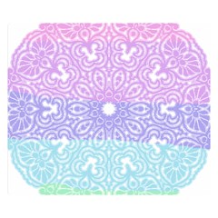 Vintage Pastel Mandala White Double Sided Flano Blanket (small) 