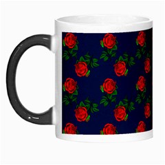 Red Roses Dark Blue Morph Mugs