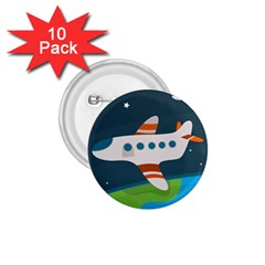 Plane Aircraft Flight 1 75  Buttons (10 Pack)