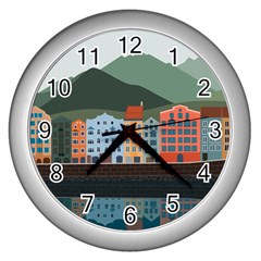 Traveling Travel Tourism Vacation Wall Clock (silver)