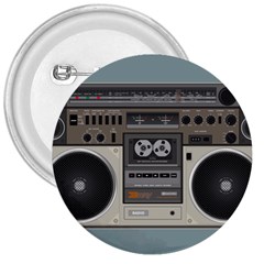 Radio Cassette Speaker Sound Audio 3  Buttons