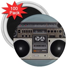 Radio Cassette Speaker Sound Audio 3  Magnets (100 Pack) by Simbadda