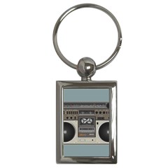 Radio Cassette Speaker Sound Audio Key Chain (rectangle) by Simbadda