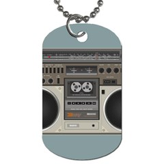 Radio Cassette Speaker Sound Audio Dog Tag (one Side) by Simbadda