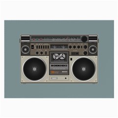 Radio Cassette Speaker Sound Audio Large Glasses Cloth (2 Sides) by Simbadda