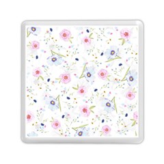 Floral Pattern Background Memory Card Reader (square) by Simbadda