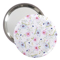 Floral Pattern Background 3  Handbag Mirrors