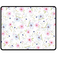 Floral Pattern Background Double Sided Fleece Blanket (medium) 