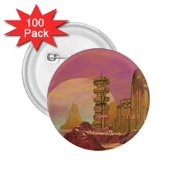 Planet Rocks City Base Fiction 2 25  Buttons (100 Pack)  by Simbadda