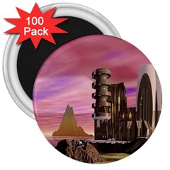 Planet Rocks City Base Fiction 3  Magnets (100 Pack) by Simbadda