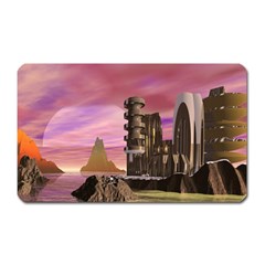 Planet Rocks City Base Fiction Magnet (rectangular) by Simbadda