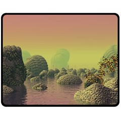 Planet Water Sea Landscape Space Double Sided Fleece Blanket (medium) 