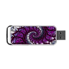 Fractal Background Swirl Art Skull Portable USB Flash (Two Sides)