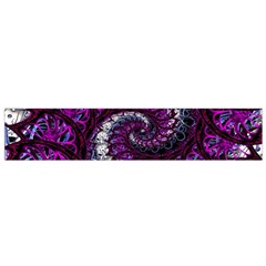 Fractal Background Swirl Art Skull Small Flano Scarf by Simbadda