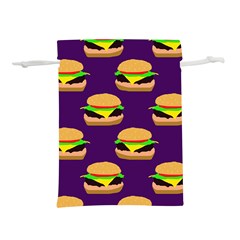 Burger Pattern Lightweight Drawstring Pouch (m) by bloomingvinedesign