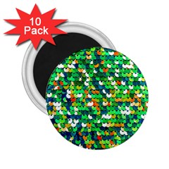 Funky Sequins 2 25  Magnets (10 Pack)  by essentialimage