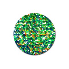 Funky Sequins Magnet 3  (round) by essentialimage