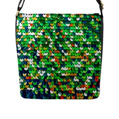 Funky Sequins Flap Closure Messenger Bag (l) by essentialimage