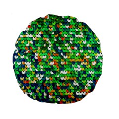 Funky Sequins Standard 15  Premium Flano Round Cushions by essentialimage