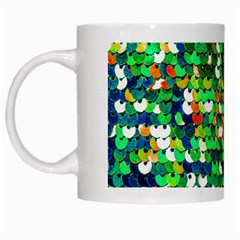 Funky Sequins White Mugs by essentialimage