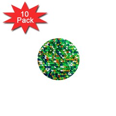 Funky Sequins 1  Mini Magnet (10 Pack)  by essentialimage