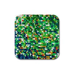 Funky Sequins Rubber Square Coaster (4 Pack) 