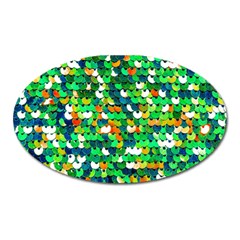 Funky Sequins Oval Magnet by essentialimage