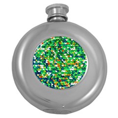 Funky Sequins Round Hip Flask (5 Oz) by essentialimage